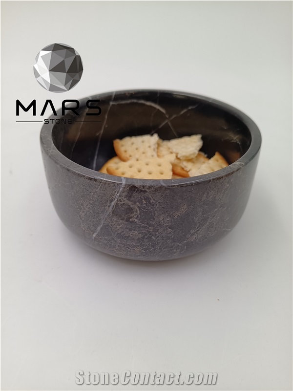 Lovely Natural Marble Stone Petdog Food Bowl Feeding Feeders