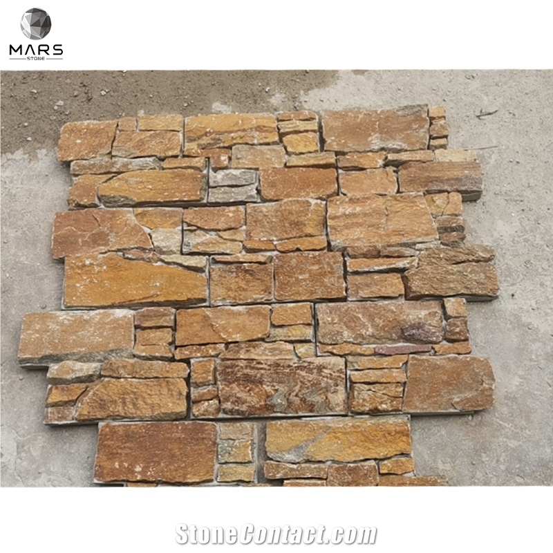 Natural Paving Rusty Quartzite Concrete "L“ Cultural Stone 