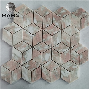 Norwegian Rose Marble Stone Mosaic Pink Marble Wall Tile
