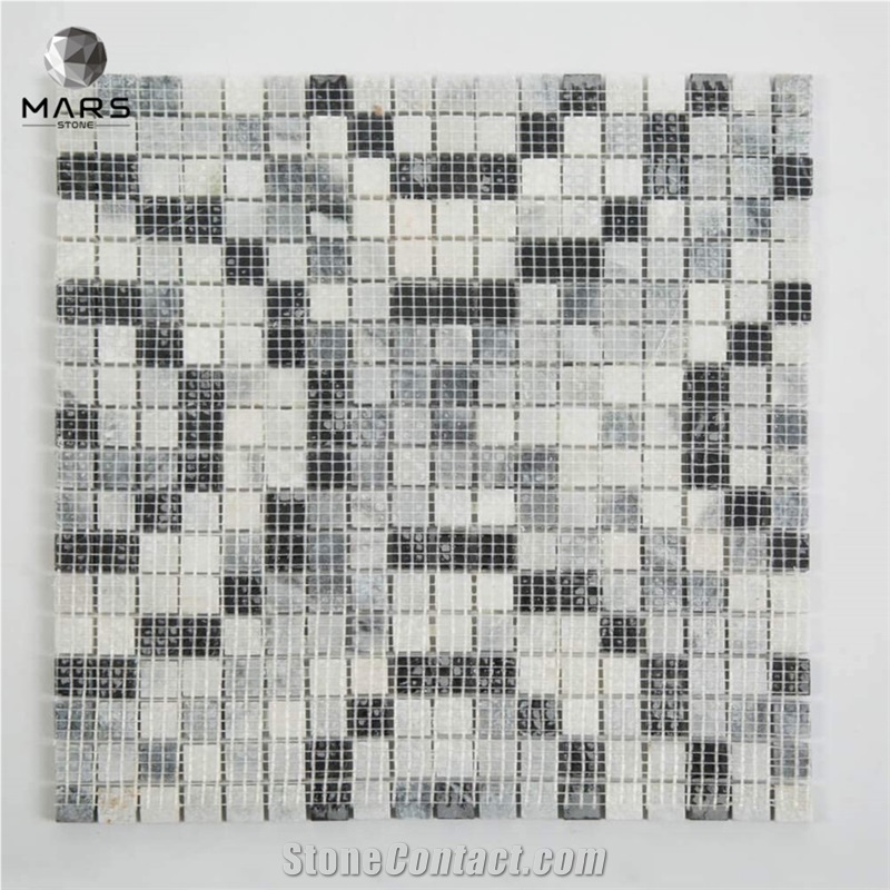 Popular Cheap China Bardiglio Gray Square Marble Mosaic Tile