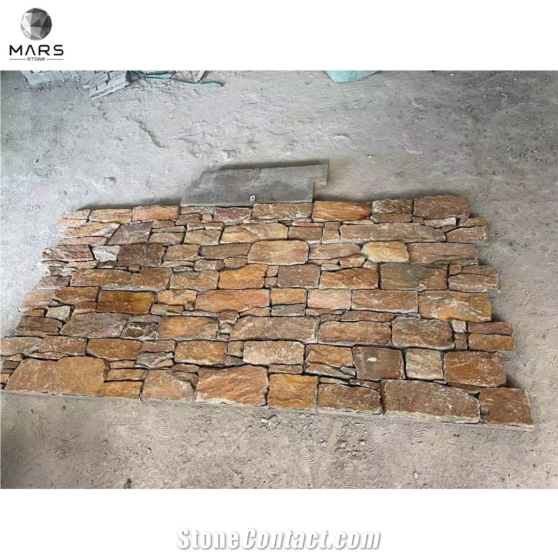 Rusty Stone Natural Hand Split Cement Backing Cultural Stone