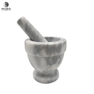 White Stone Marble Mortar And Pestle Set Hand Grinder