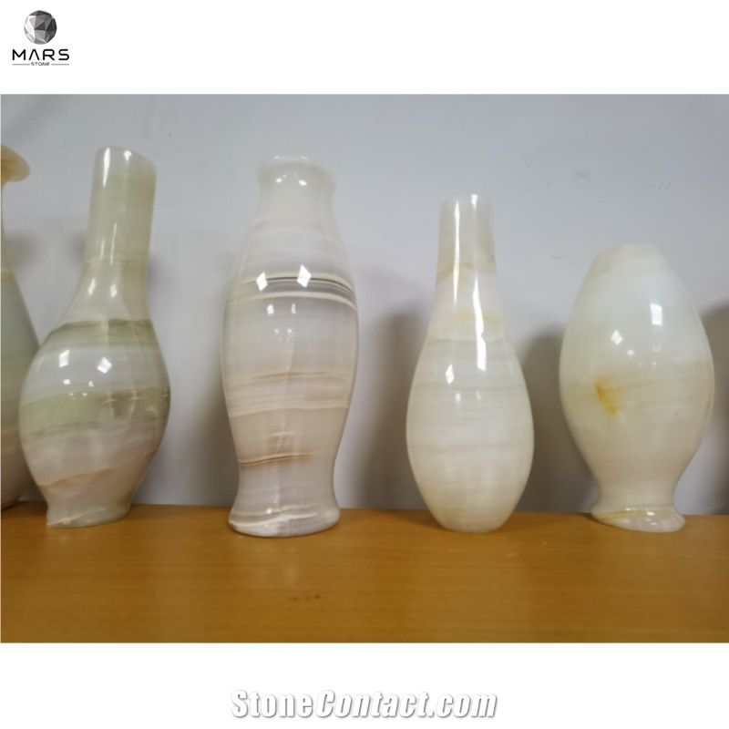 Wholesale Top Quality Light Green Onyx High Polishing Vase