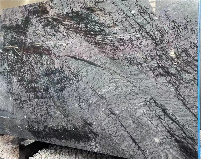 Polished Turkey Black Forest Marble Slab