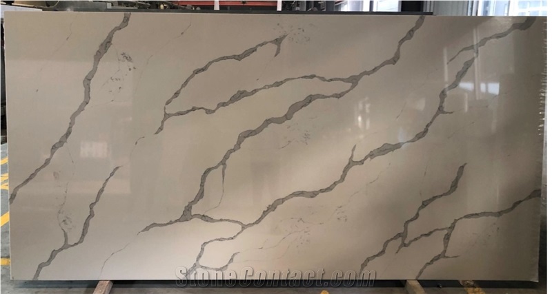 Artificial Quartz Calacatta Marble Tabletop Slabs
