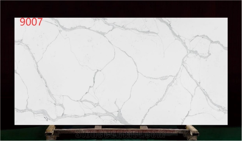 Artificial White Marble Stone Calacatta Quartz Slabs