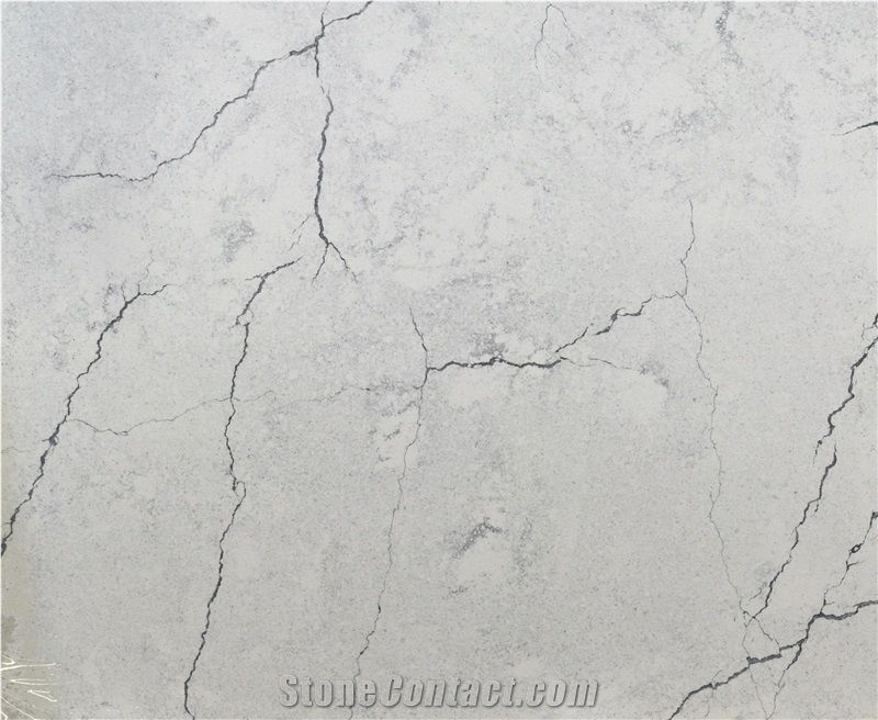 Boton Stone Modern Artificial Stone White Quartz Slab