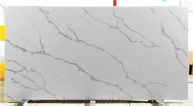 Calacatta White Quartz Countertops Artificial Stone Slabs