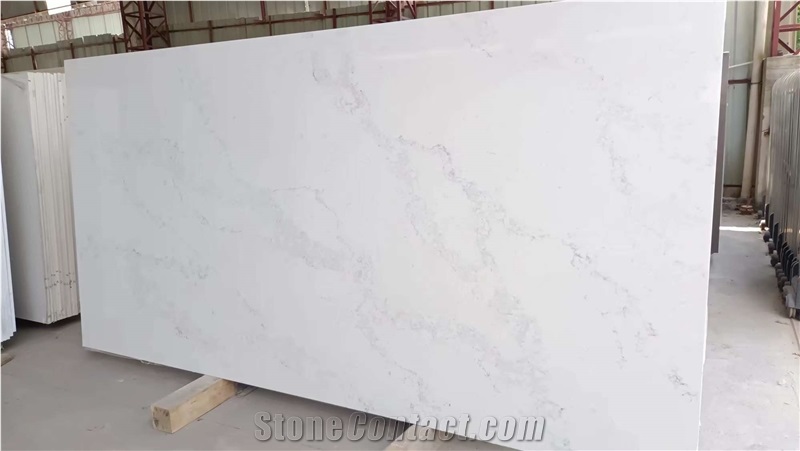 calacatta white quartz interior decoration material  