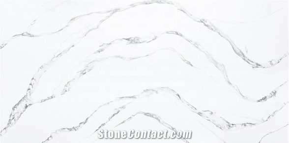 Customized Calacatta Quartz Stone Artificial Stone Slabs