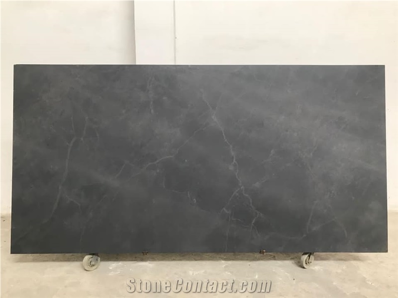 Engineered quartz stone slab nice black color