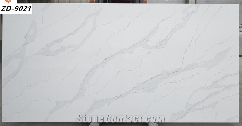 High Gloss Decorative Artificial Marble Look Quartz Stone 