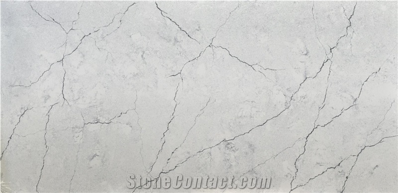 kitchen quartz stones calacatta white slabs made in Malaysia