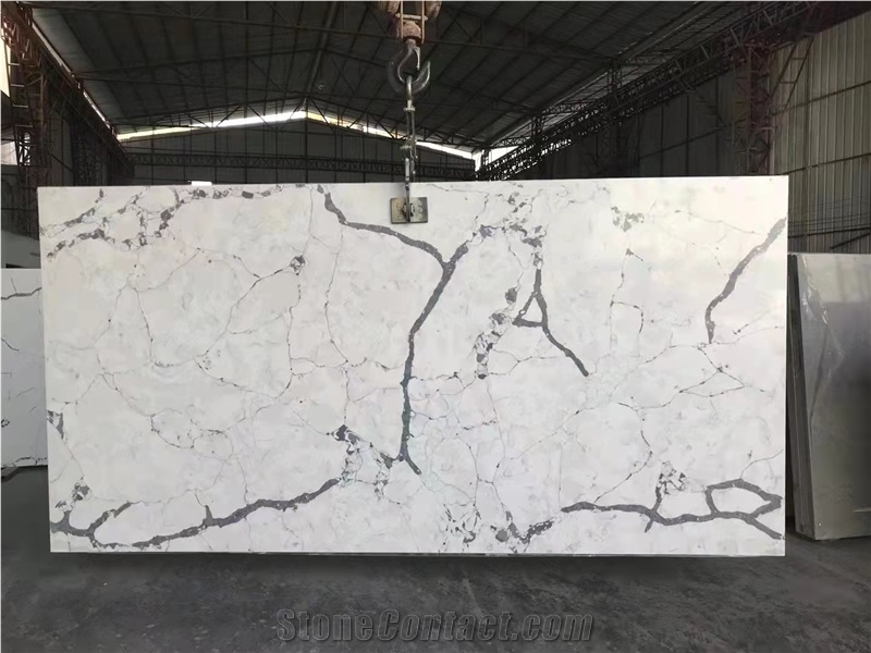 Quartz Big Veins Calacatta White Engineered Marble