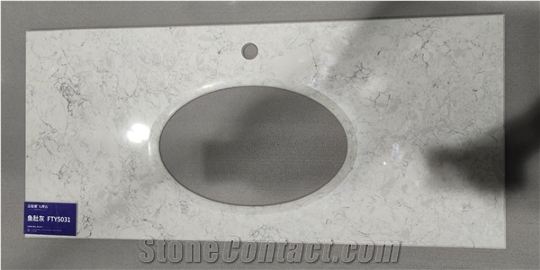 Artificial marble highly imitated natural stones white grey