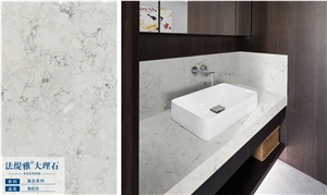 Popular Grey Engineered Marble Slab Vanity Top Wall Tile