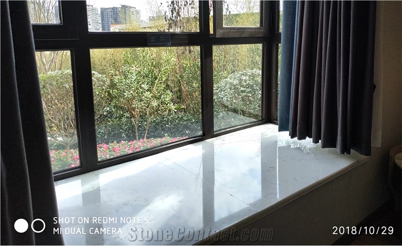 Window sill artificial marble carrara white low price 