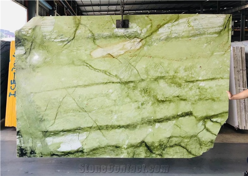 Nice ming green marble wall covering