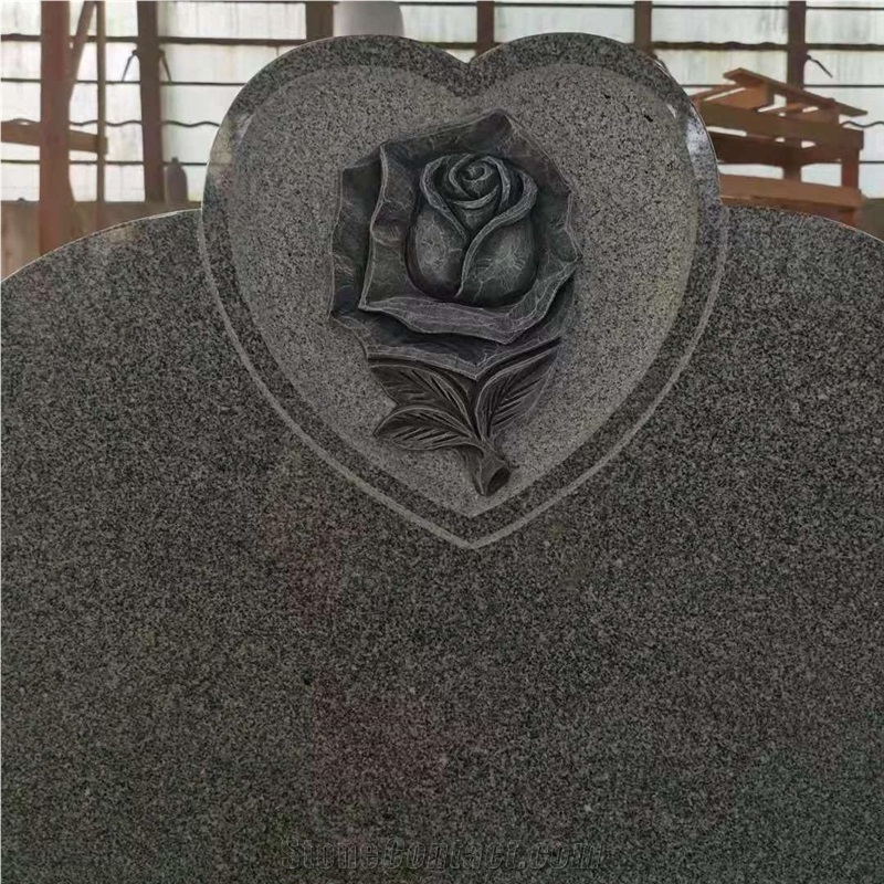 Silver grey granite G633 headstone monument tombstone