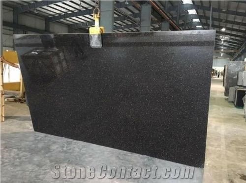  Black Galaxy Granite India Slabs Tiles