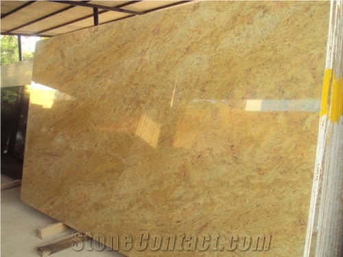 Kashmir Gold Granite Slabs, India Yellow Granite