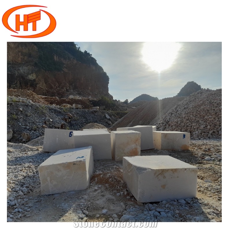 Hot Sales Snow White Marble Block From Vietnam