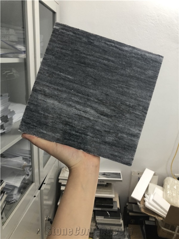 Vietnam Crystal Black Marble Big Slab, Tile 
