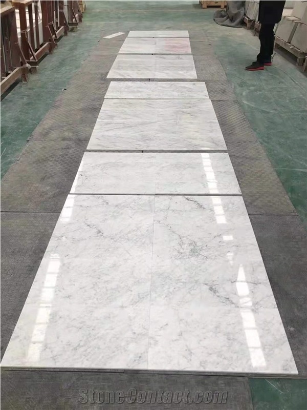 12"X24" Carrara White Marble Tiles 10Mm Thick