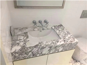Arabescato marble vanity tops bath tops
