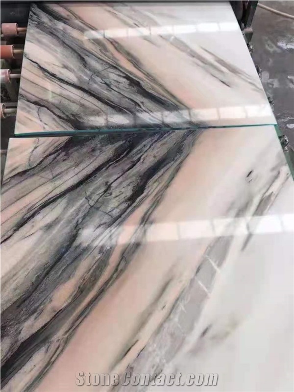 Book Matched Phantom Sands Marble Slabs Tiles 
