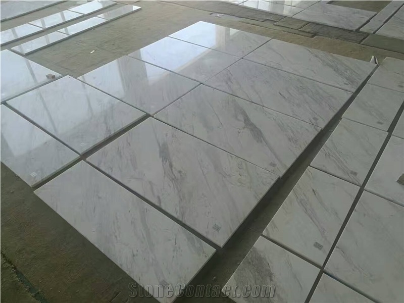 Bookmatch Volakas white marble tiles 24x36 for living room 