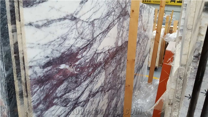 Indian Lilac White Marble Tiles Slabs Price