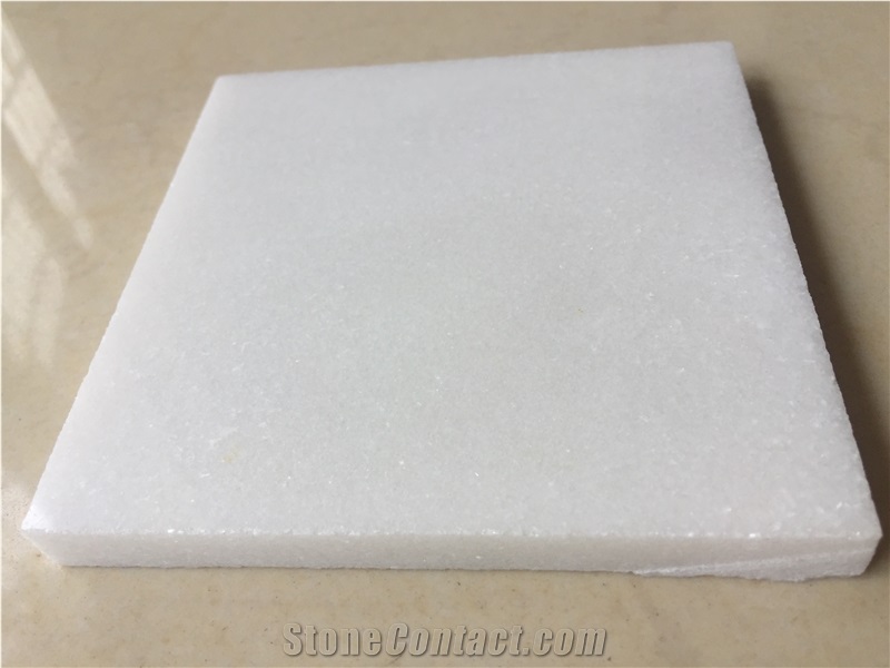 Laizhou Snowflake White Marble Tiles Slabs 