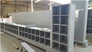 Light Gray Granite G633 Eight People Crypts Mausoleum
