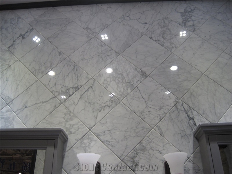 Milas White Lilac Marble Bathroom Tiles Honed 
