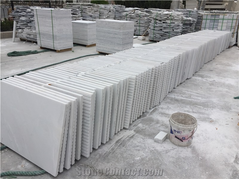 Polished Laizhou White Marble Tiles 600X300mm