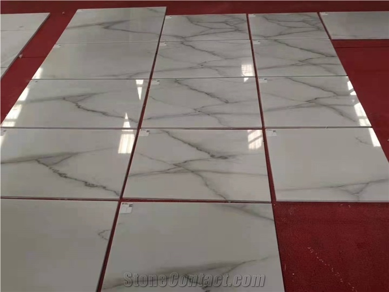 Polished Namib White Marble Tiles for Resorts 
