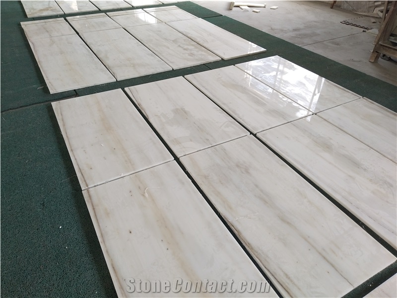 Precut White Marble Tiles For Bank Floor Wall Decor 