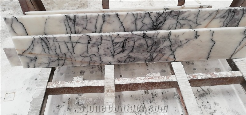 Purple Voilet Color White New York Marble