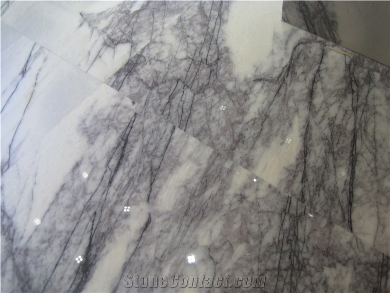 Purple Voilet Color White New York Marble
