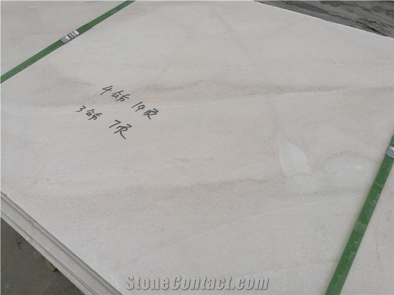 Sandblasted Chinese Snow White Marble Slabs Tiles 