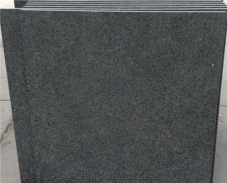 Angola Black Water Jet Granite Tile