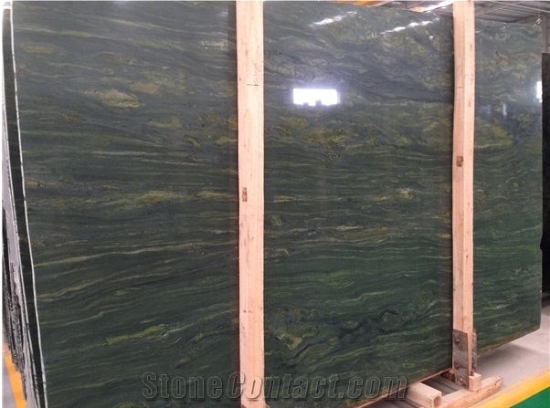 Bamboo Brazil  Green Quartzite Slabs & Tiles For Countertop