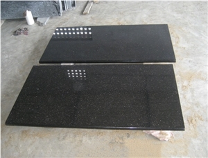 Black Galaxy Granite Slabs, India Black Granite