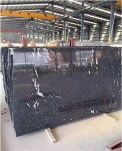Chinese Top Black Granite BLACK VIA LACTIA Tile Slabs