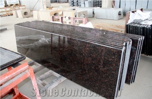 High End Polished Granite Kitchen Tan Brown Countertop