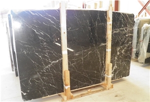 Negro Marquina Marble Slab, Spain Black Marble