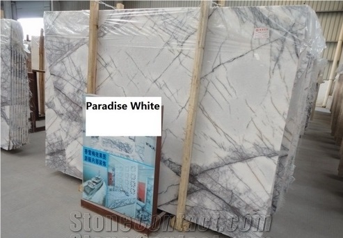 Paradise White Marble Slabs & Tiles, Marble Skirting