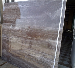 Titanium Silver Travertine