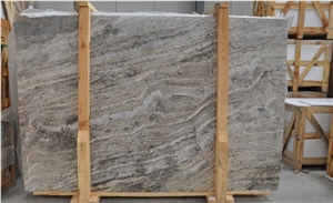 Turkey Silver Travertine Vein Cut Slabs & Tiles
